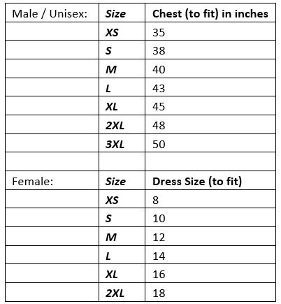 T-shirt sizing